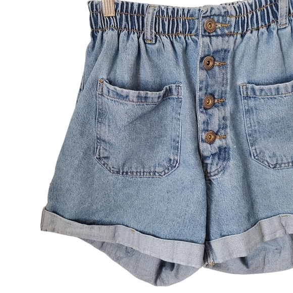 Vintage-Inspired High Waist Denim Shorts Retro Baggy Coastal Cowgirl - Picture 4 of 10